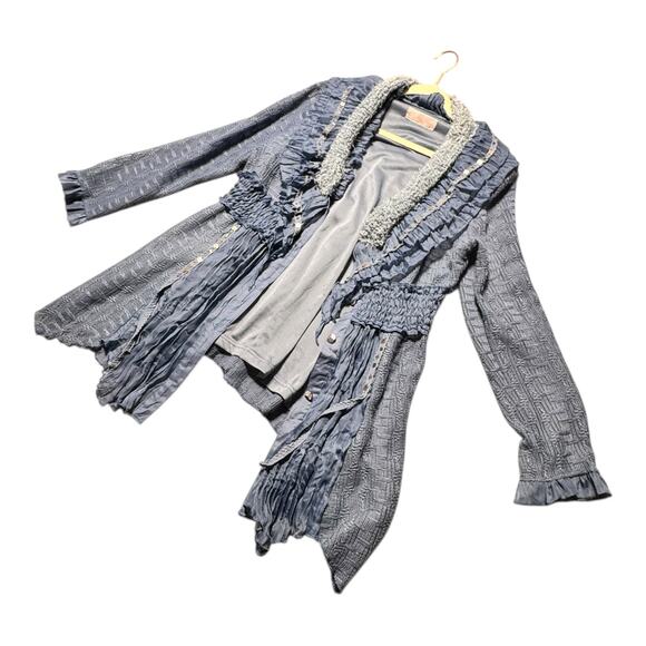 Pretty Angel knit cardigan jacket ruffles sequins women’s small ? Fairy - Picture 10 of 12